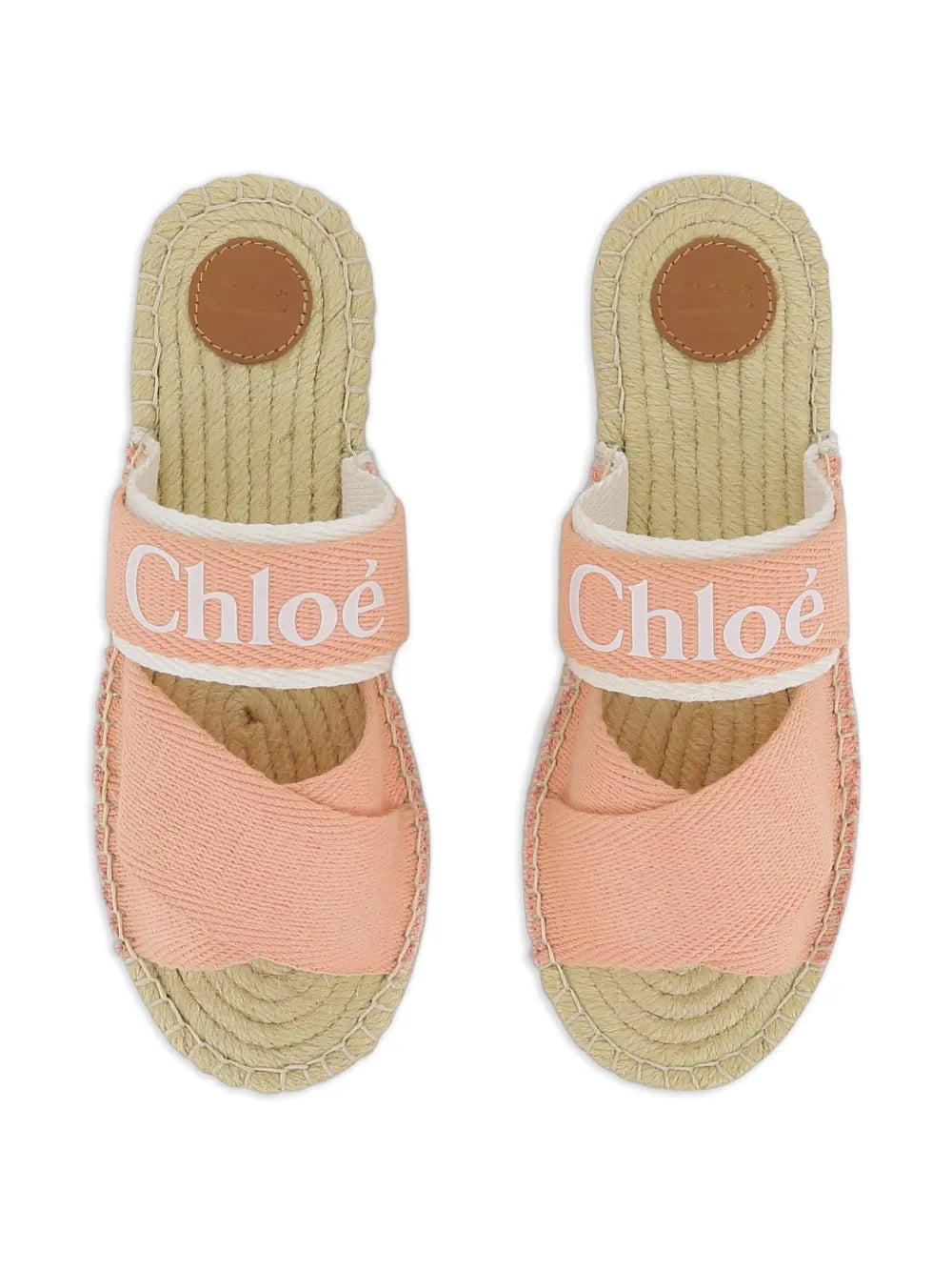 Sandales à brides denim rose Fille Chloé E26