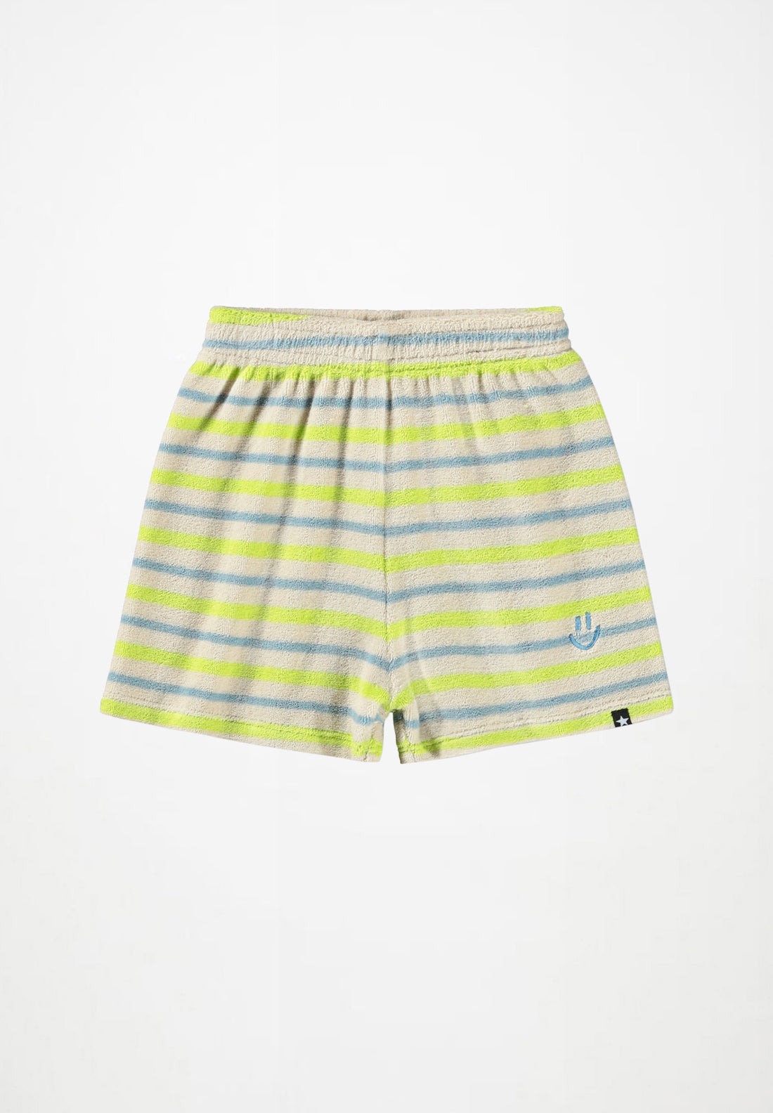 Short en éponge à rayures vert et bleu babyboy Molo E26