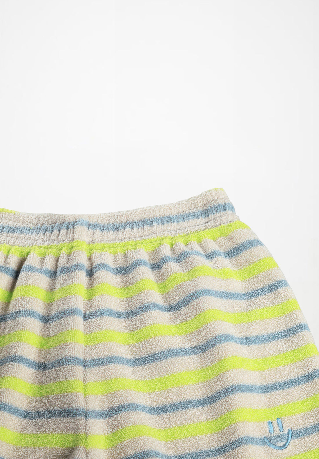 Short en éponge à rayures vert et bleu babyboy Molo E26