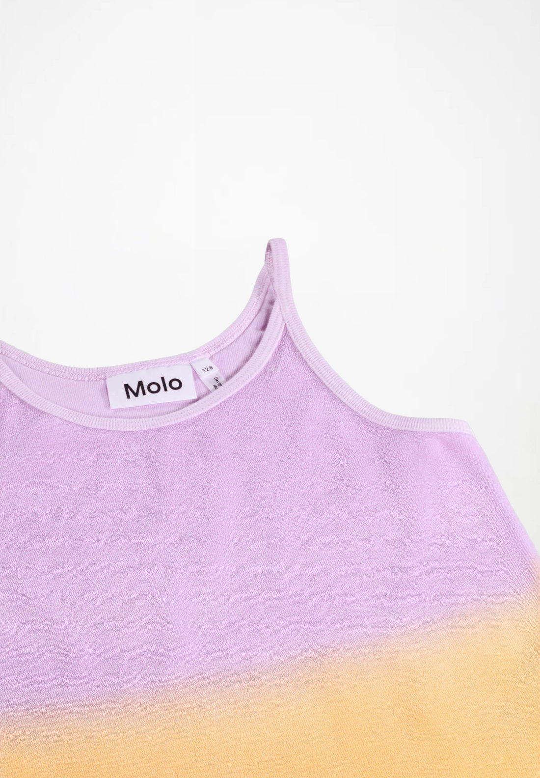 Ensemble de débardeur et short en éponge orange et violet fille Molo E26