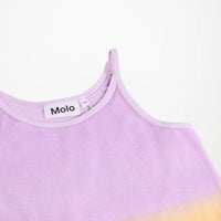 Ensemble de débardeur et short en éponge orange et violet fille Molo E26
