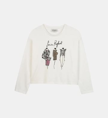 Tee Shirt off white Fille Sonia Rykiel H25