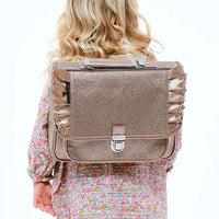 Petit Cartable froufrous paillettes cuivre Caramel & Cie
