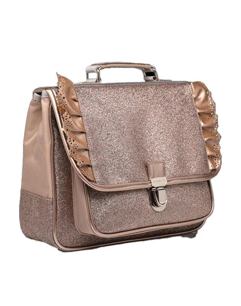 Petit Cartable froufrous paillettes cuivre Caramel & Cie