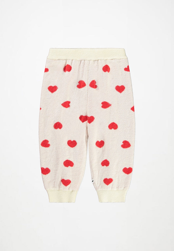 Ensemble cardigan et pantalon coeurs rouge babygirl Molo H26