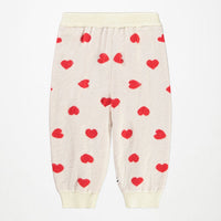 Ensemble cardigan et pantalon coeurs rouge babygirl Molo H26