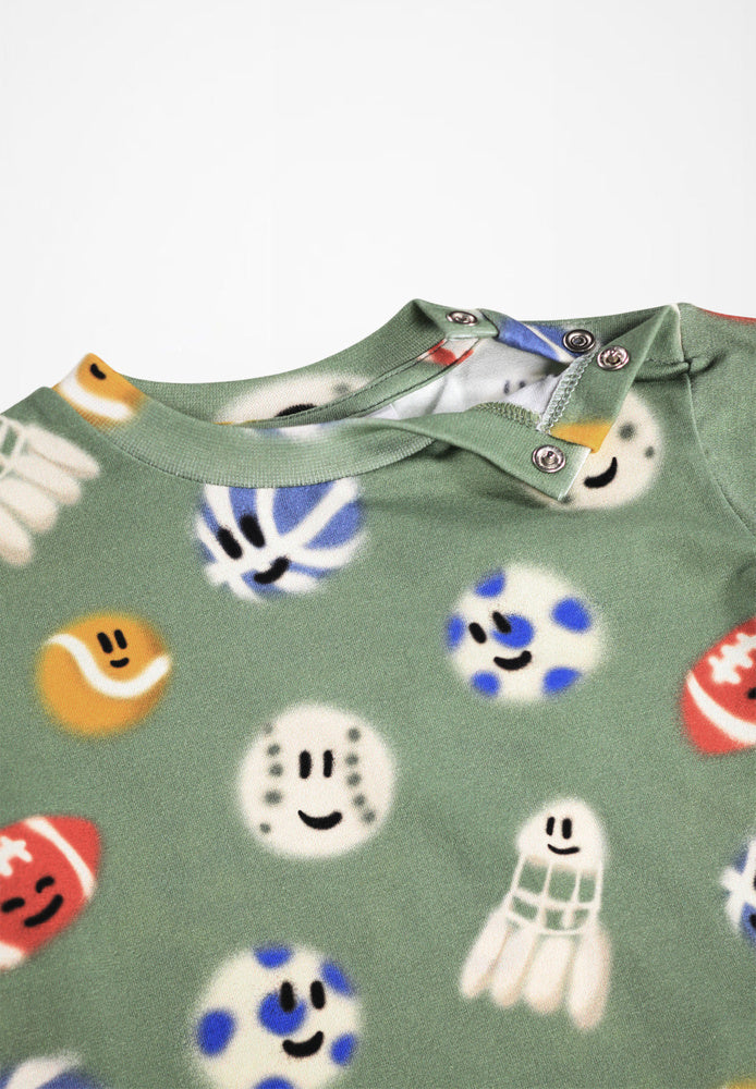 Ensemble t-shirt à manches longues et pantalon Eloy cutie balls babyboy Molo H26