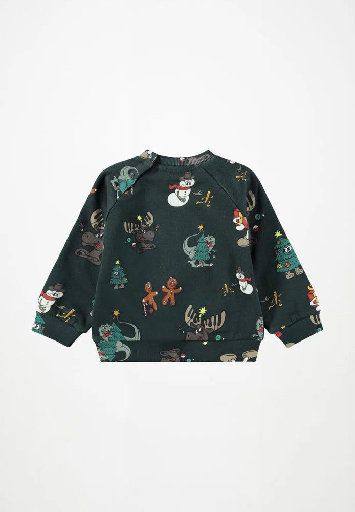 Ensemble sweat-shirt et pantalon cartoony xmas babyboy Molo H26