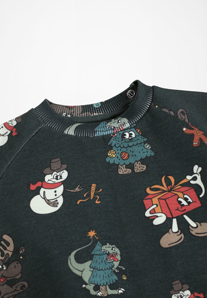 Ensemble sweat-shirt et pantalon cartoony xmas babyboy Molo H26