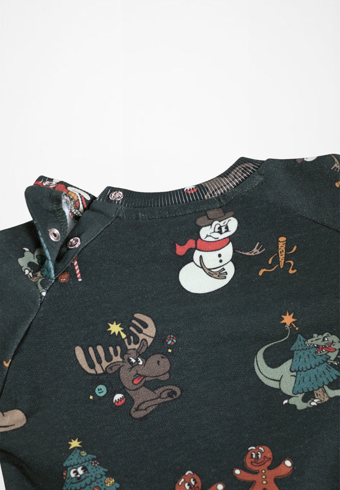 Ensemble sweat-shirt et pantalon cartoony xmas babyboy Molo H26