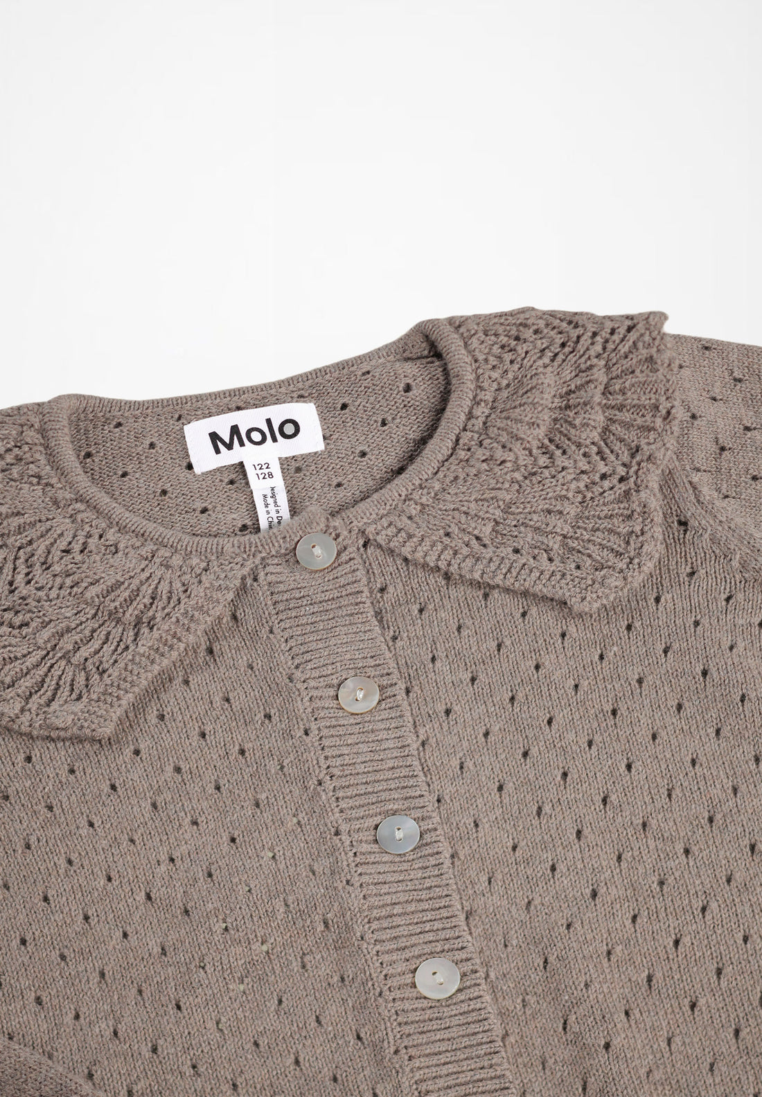 Cardigan marron clair fille Molo H26