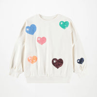 Sweat-shirt avec motifs blanc fille Molo H26