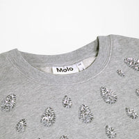 Sweat-shirt avec motifs gris fille Molo H26