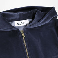 Ensemble sweat-shirt zippé et pantalon navy fille Molo H26