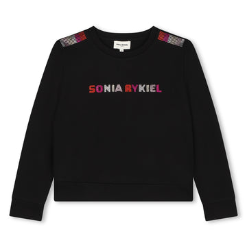 Sweat noir strass fille Sonia Rykiel 