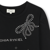 Tee Shirt noir strass Fille Sonia Rykiel H25