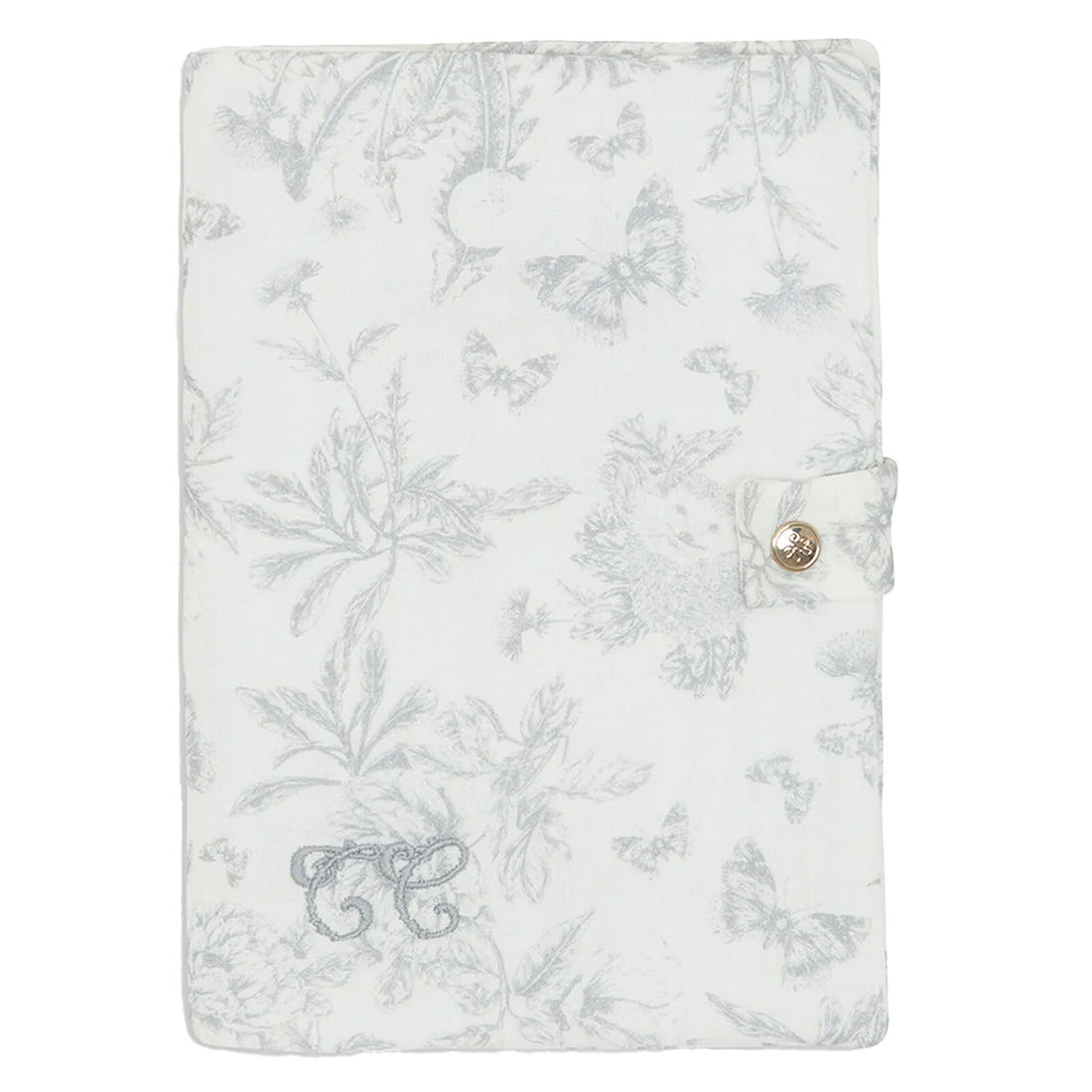 Housse de carnet de santé Toile de Jouy gris unisexe Tartine et Chocolat