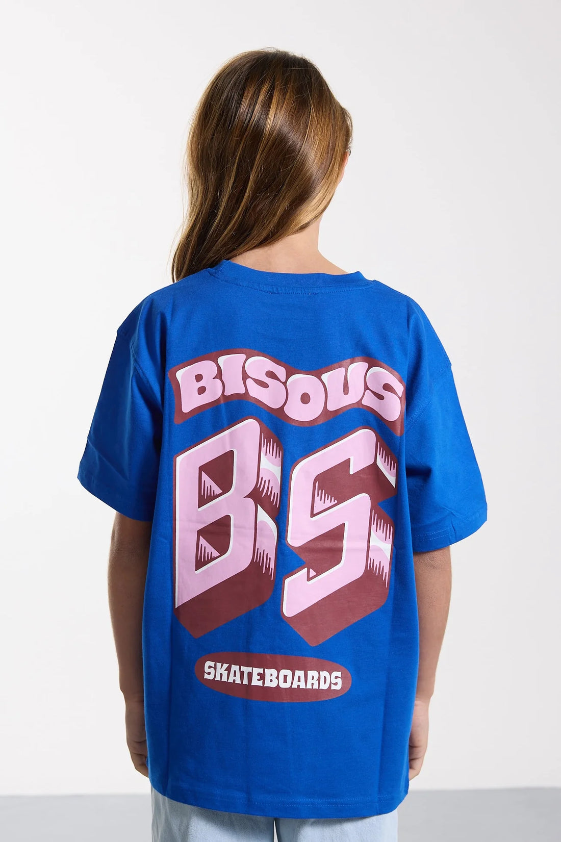 Tee-Shirt Monogram Royal blue mixte Bisous Skateboards E26