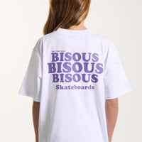Tee-Shirt Grease violet mixte Bisous Skateboard E26
