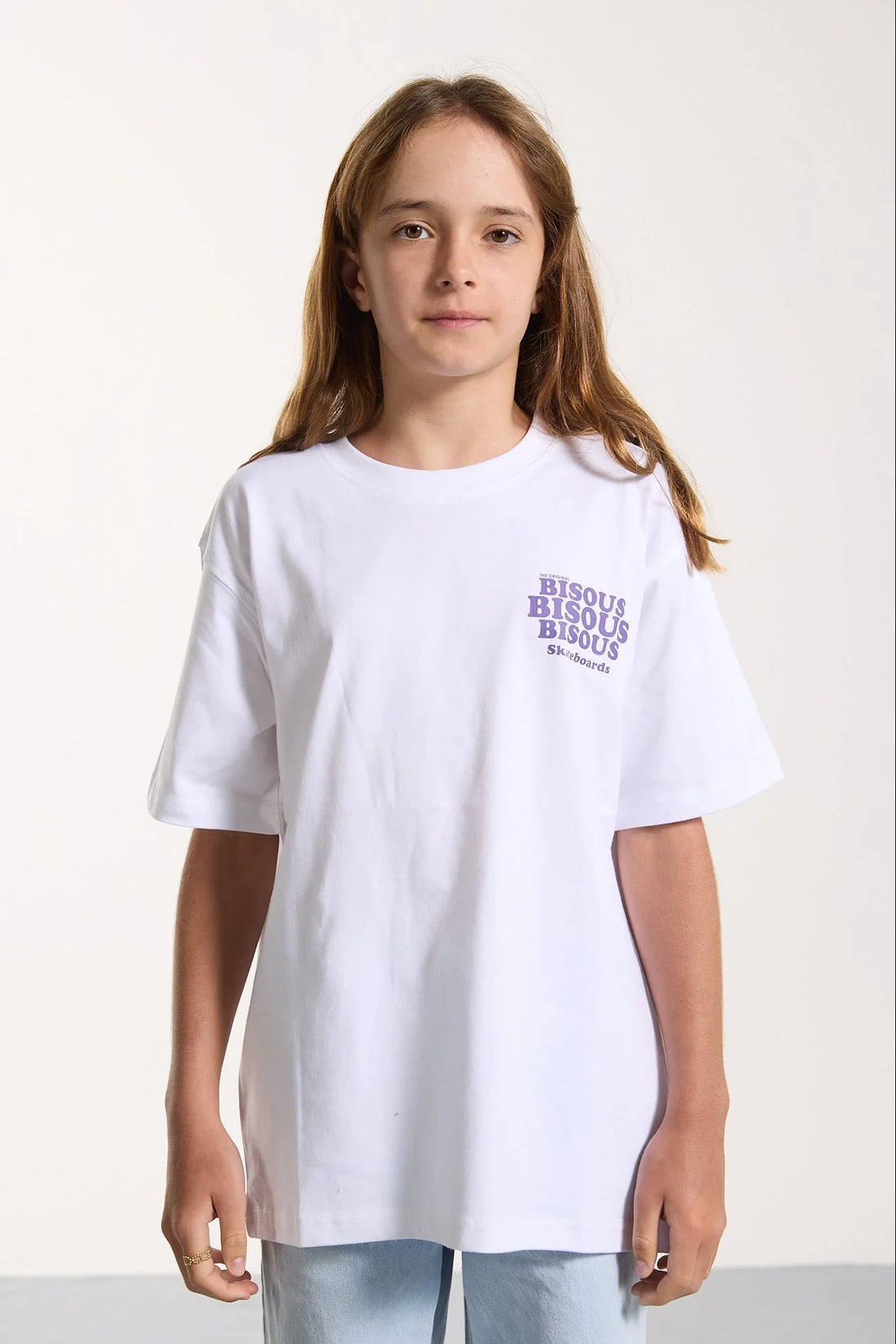 Tee-Shirt Grease violet mixte Bisous Skateboard E26