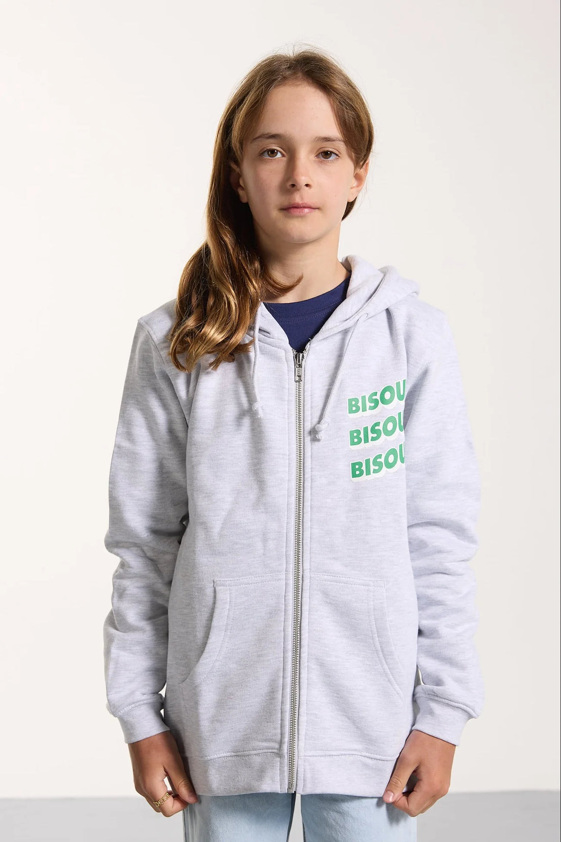 Sweat zippé à capuche Sonics Sport Grey mixte - Bisous Skateboards E26