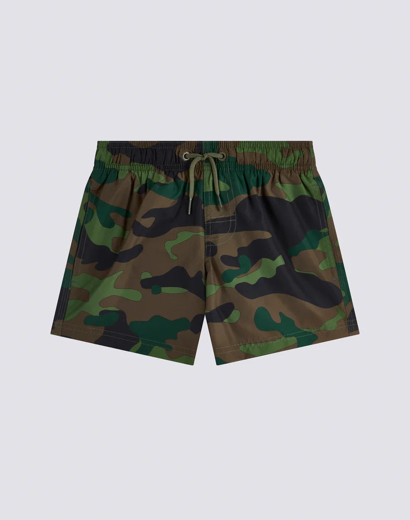 Short maillot kaki imprimé camouflage avec arc-en-ciel garçon Sundek E26