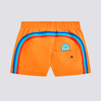 Short maillot orange iconic taffeta garçon Sundek E26