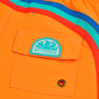 Short maillot orange iconic taffeta garçon Sundek E26