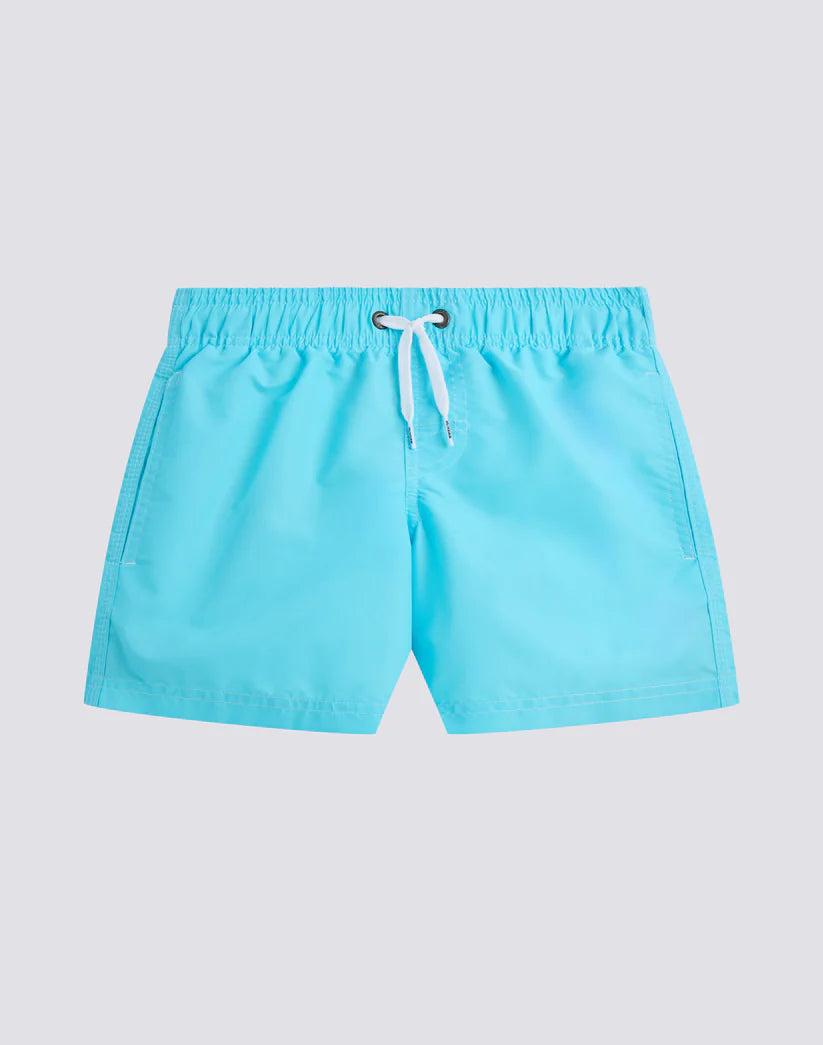 Short maillot bleu iconic taffeta garçon Sundek E26