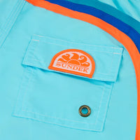 Short maillot bleu iconic taffeta garçon Sundek E26