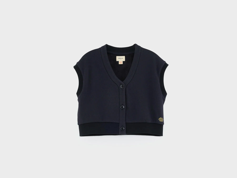 Pull sans manches marine Jasmy fille Bellerose H25