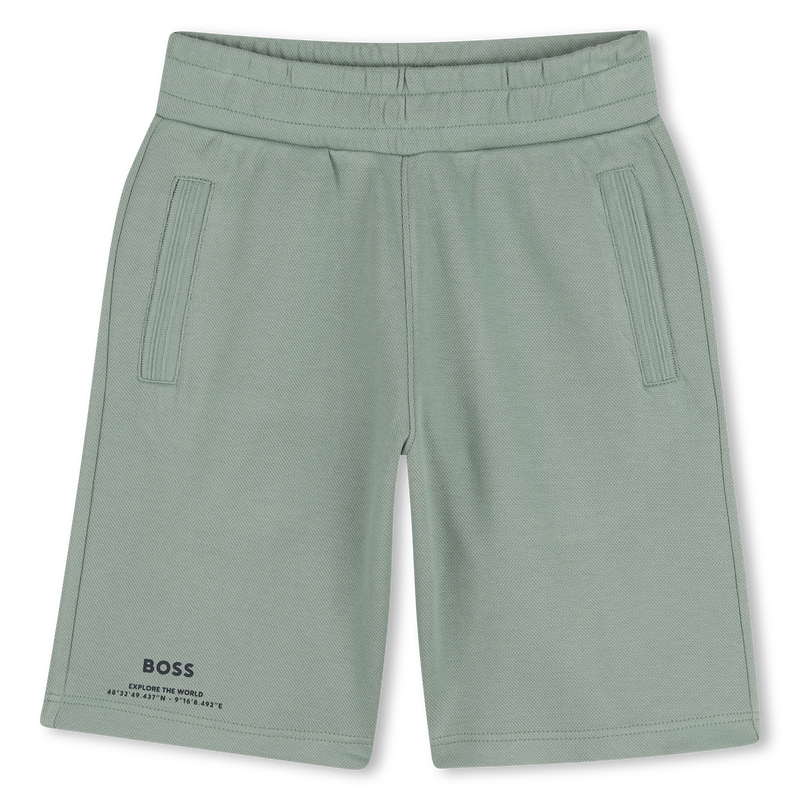 Bermuda de jogging vert d'eau garçon Boss E26