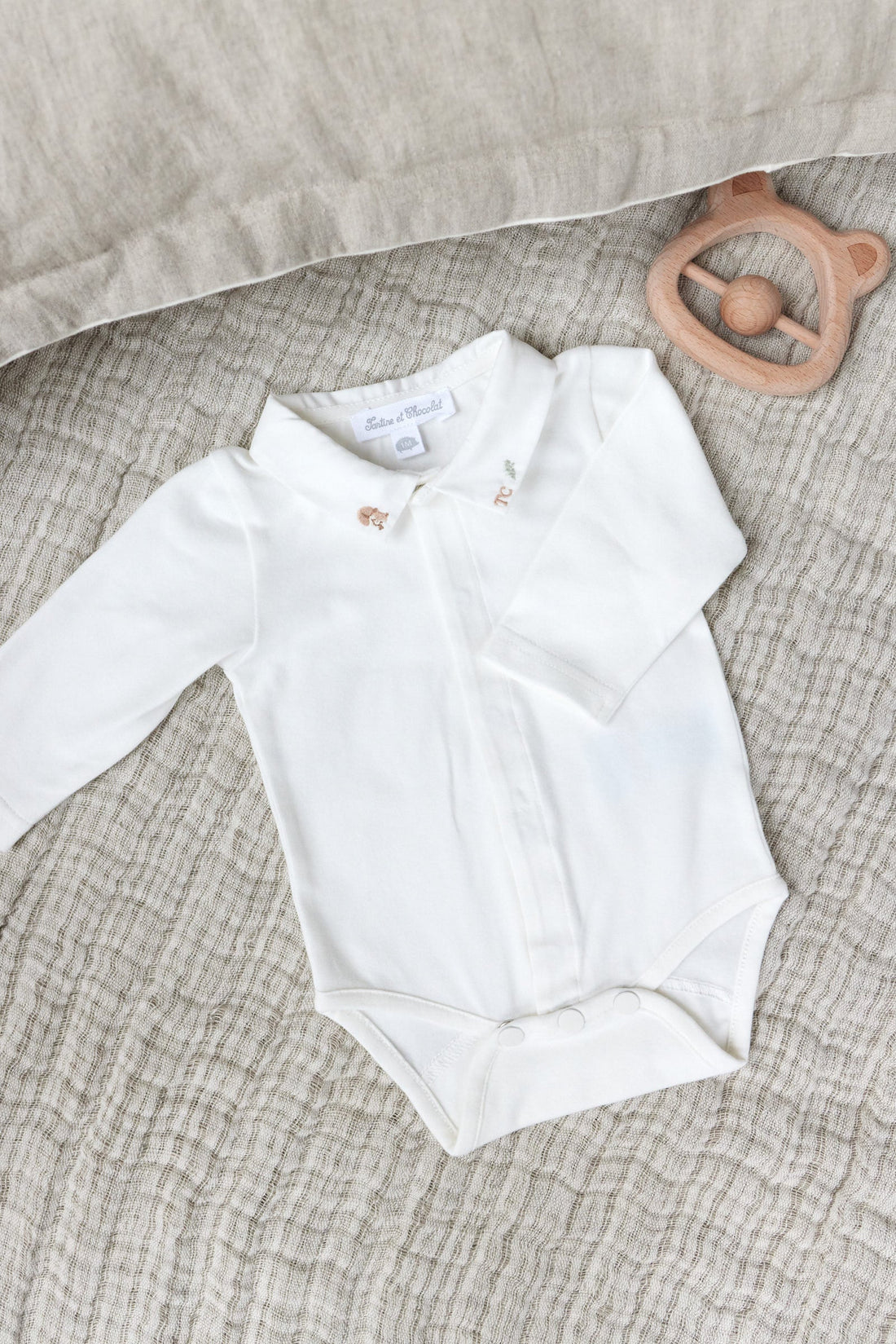 Body écru broderie renard babyboy Tartine et Chocolat