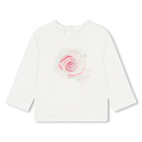 Tee shirt manches longues logo brodé babygirl Chloé H24