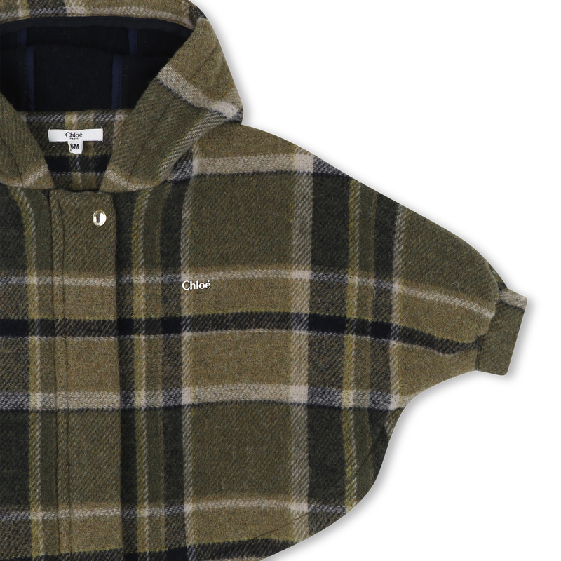 Cape manteau à carreaux babygirl Chloé H25