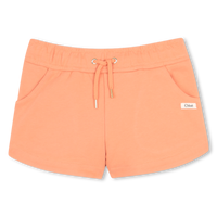 Short en molleton pêche fille Chloé E26