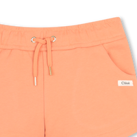 Short en molleton pêche fille Chloé E26