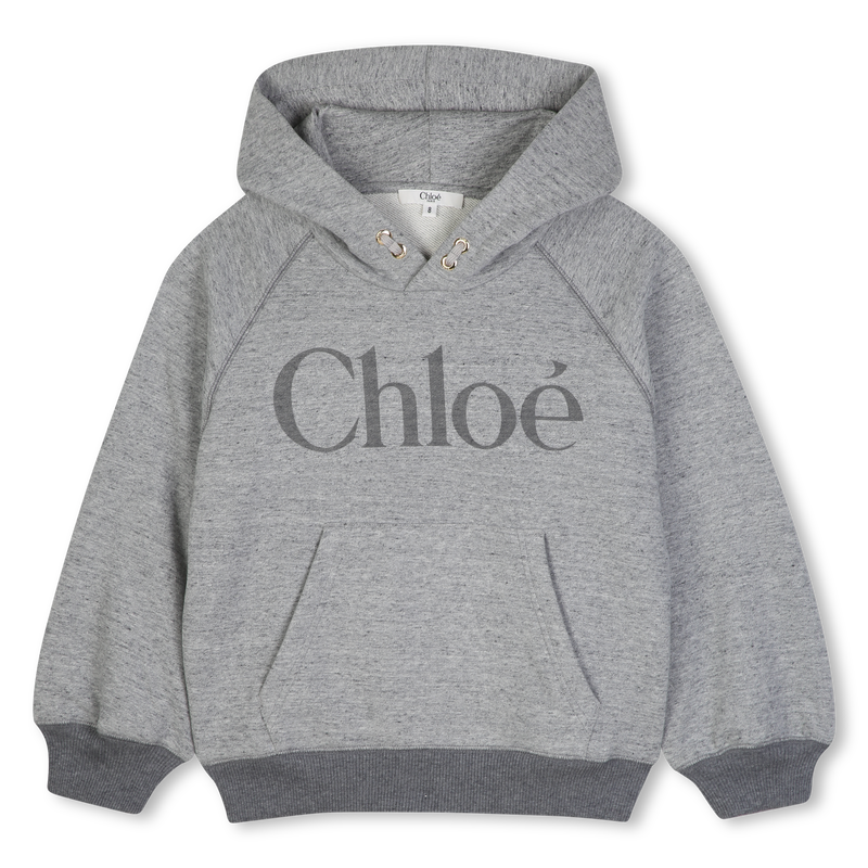 Sweat-shirt à capuche GRIS CHINE GRIS FONCE fille Cholé H26