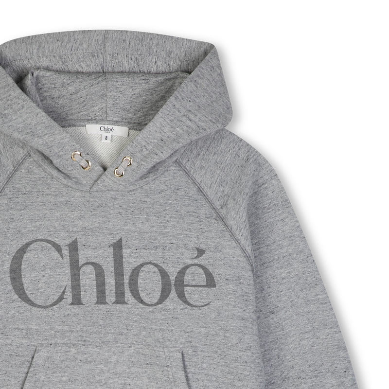 Sweat-shirt à capuche GRIS CHINE GRIS FONCE fille Cholé H26