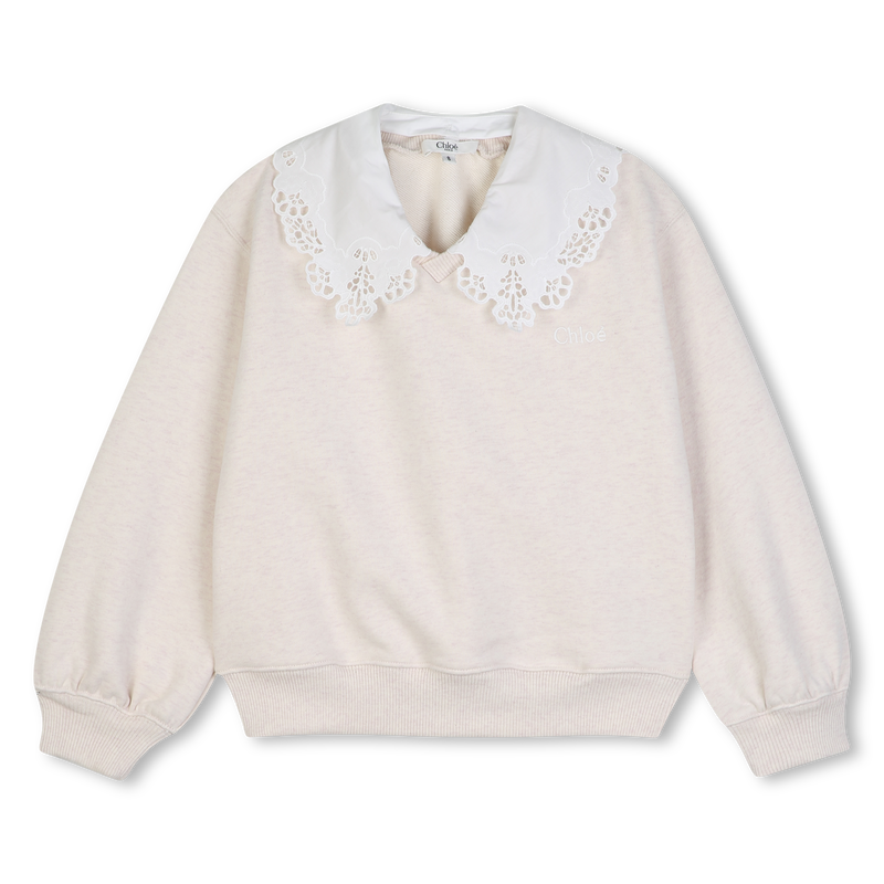 Sweat-shirt ECRU CHINE fille Cholé H26