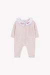 Combinaison longue rose pale col broderie babygirl Tartine et chocolat H25