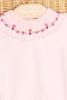 Pyjama Rose pâle col broderies fleurs babygirl Tartine et Chocolat H25