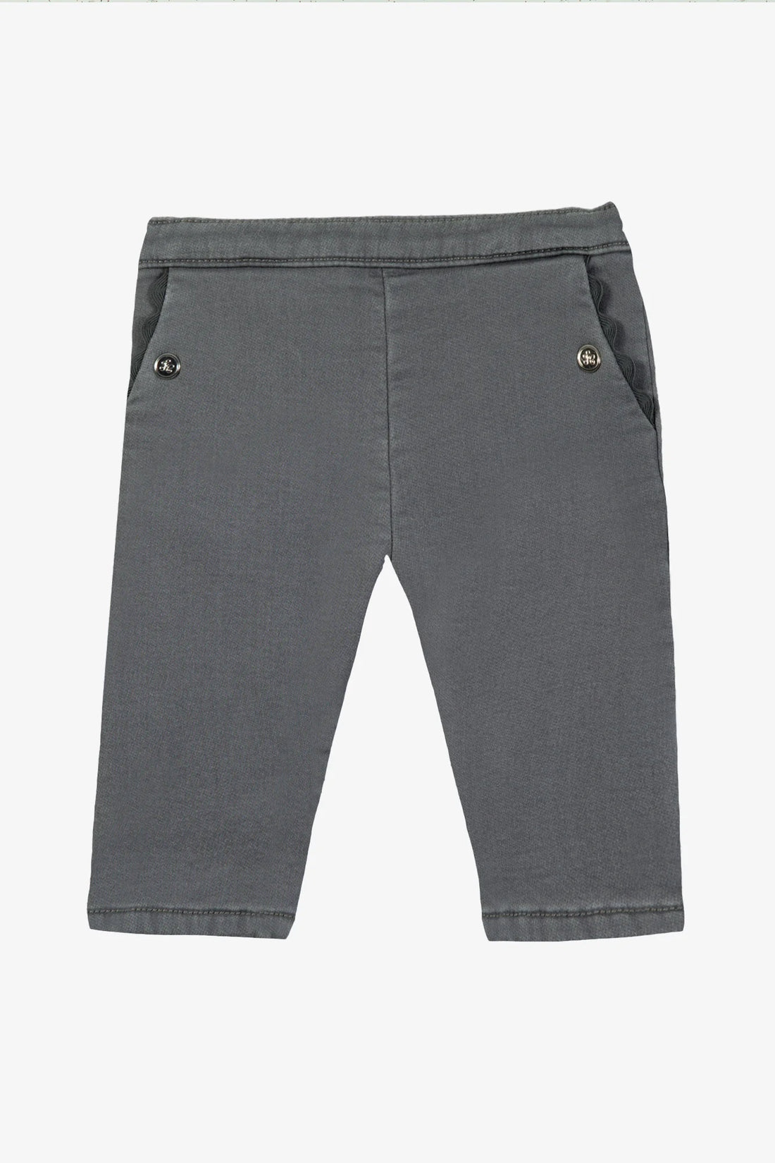 Pantalon Gris moyen coton festonné babygirl Tartine et Chocolat H26