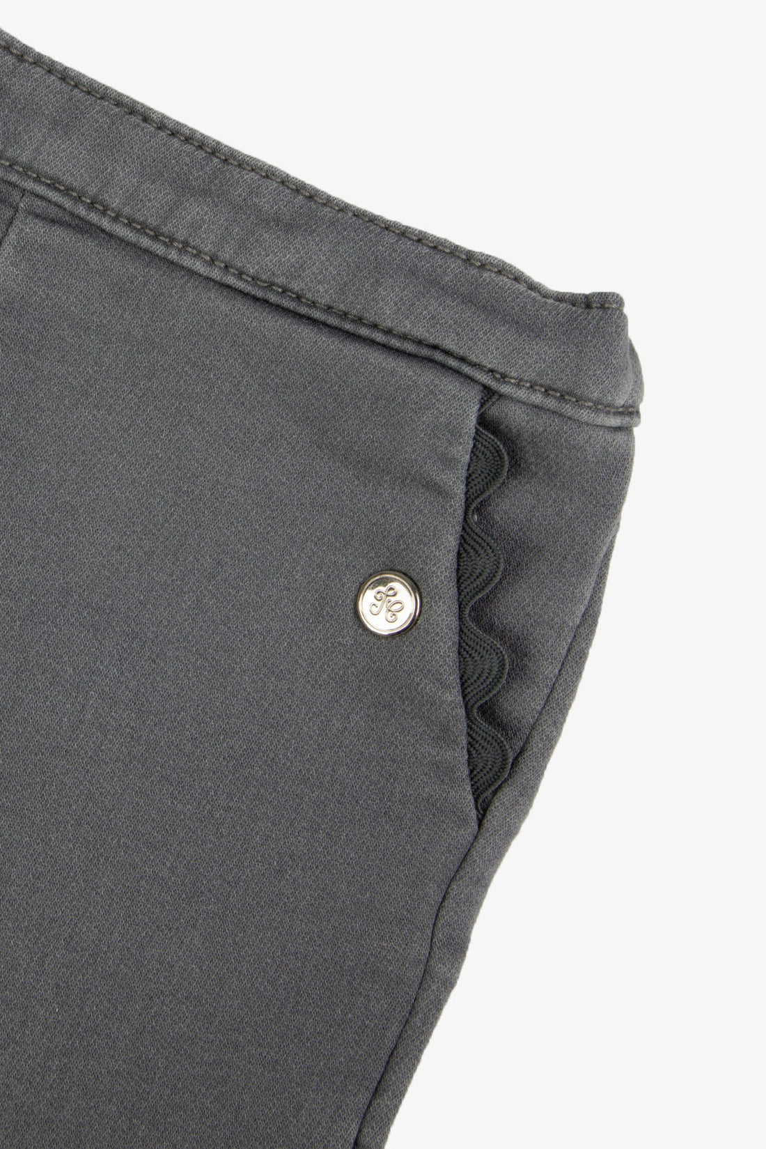 Pantalon Gris moyen coton festonné babygirl Tartine et Chocolat H26