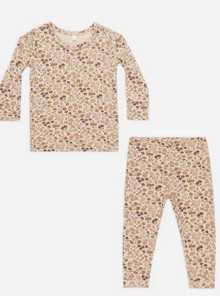 Ensemble bambou Fleurs babygirl - Quincy Mae H24