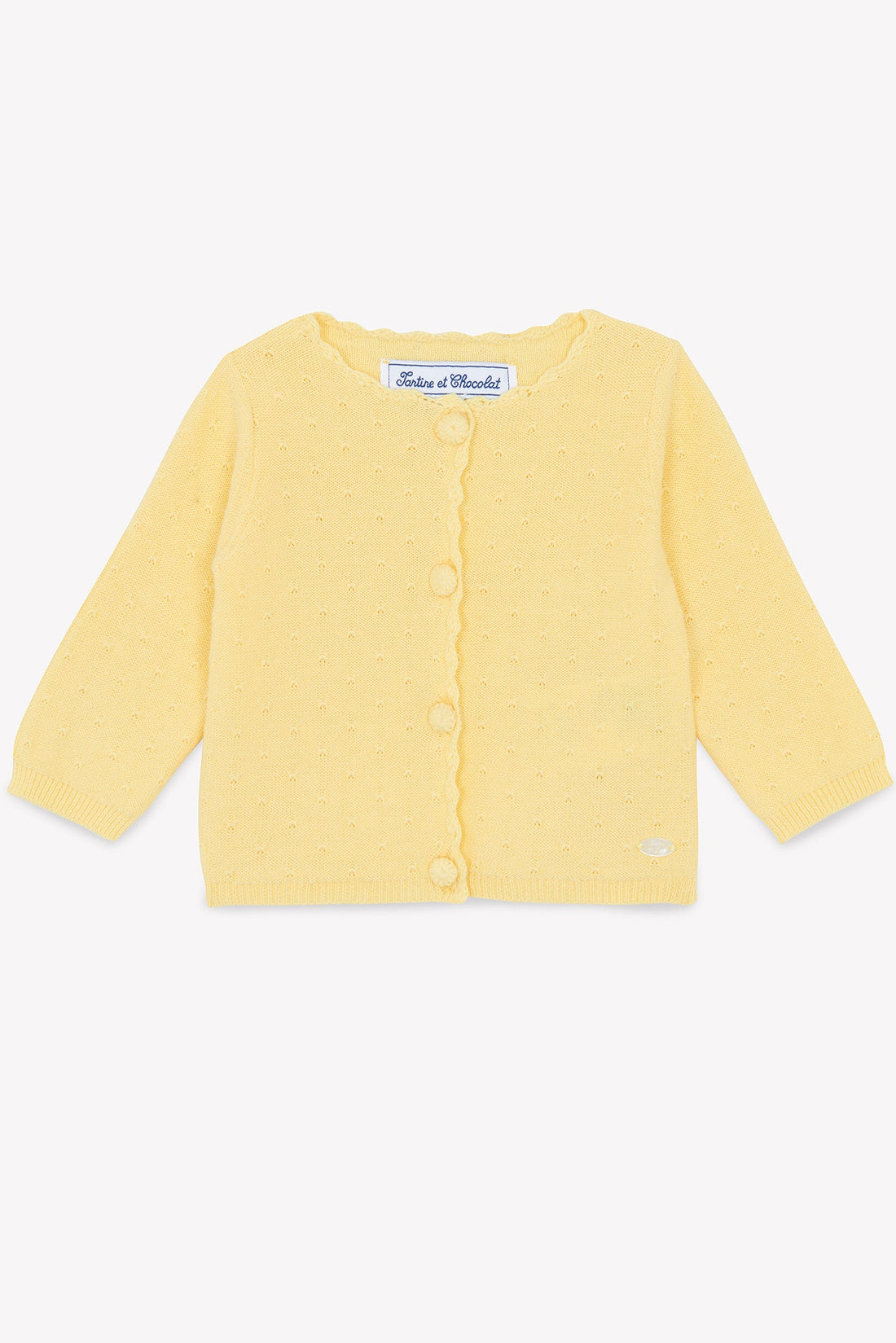 Cardigan pollen maille ajourée babygirl Tartine et chocolat E25