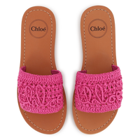 Claquettes en tressage rose Fille Chloé E26