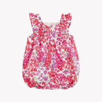 Combinaison courte rose imprimé tissu liberty babygirl Tartine et chocolat E26