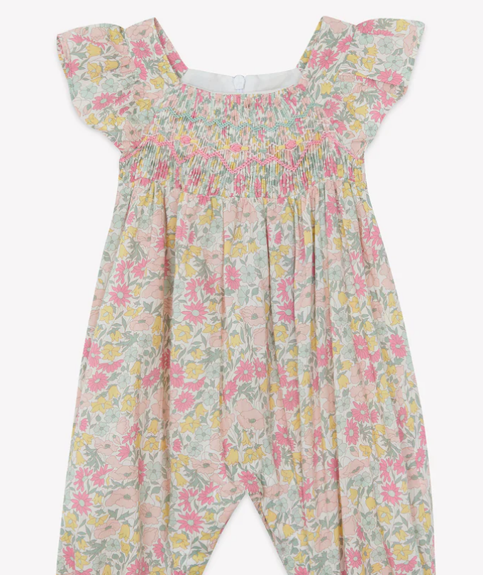 Combinaison longue Citrus imprimé tissu liberty babygirl Tartine et chocolat E26