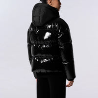 Doudoune courte brillante Lili Bright noire fille Gertrude H25